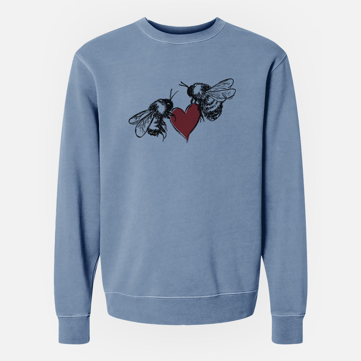Love Bees - Unisex Pigment Dyed Crew Sweatshirt