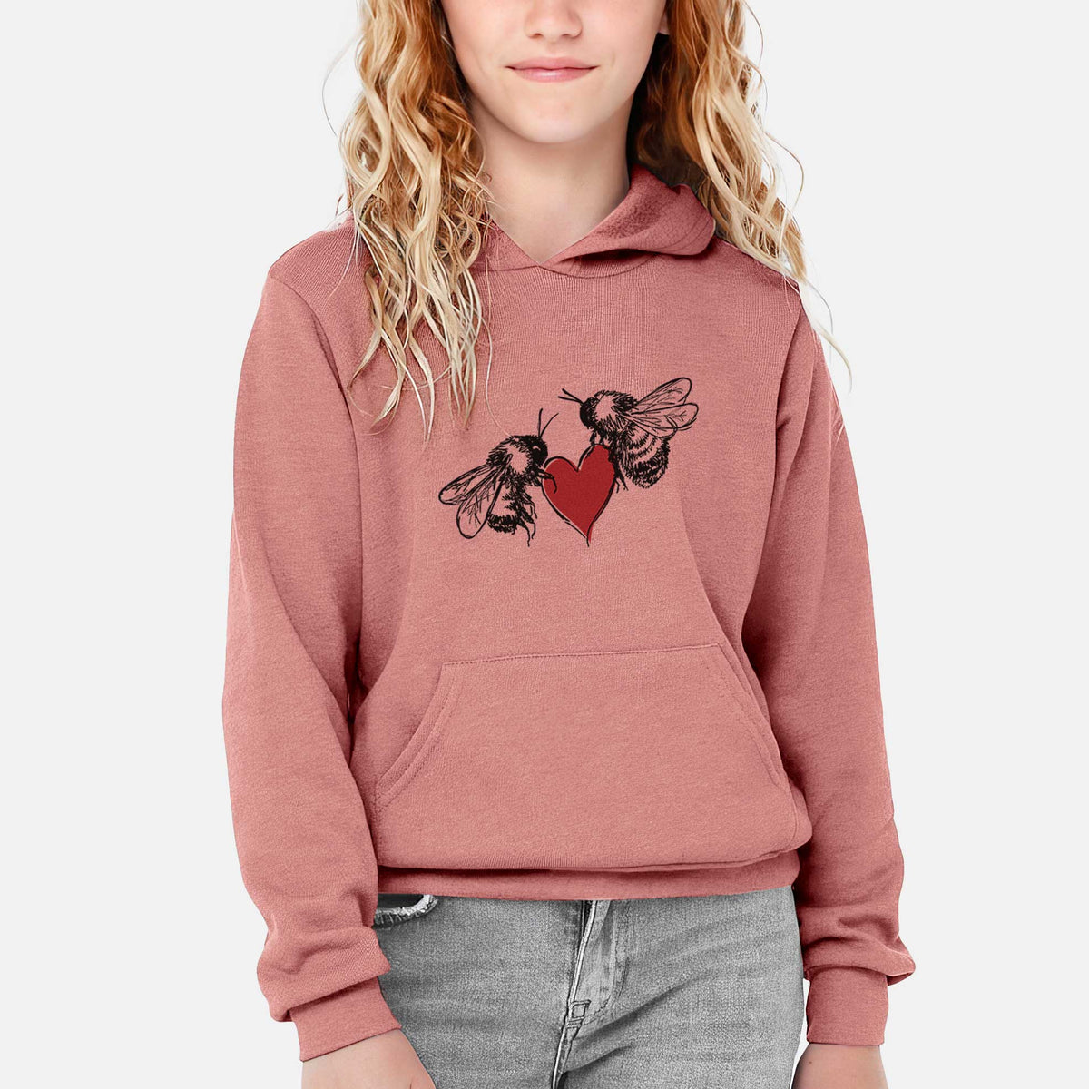 Love Bees - Youth Hoodie Sweatshirt