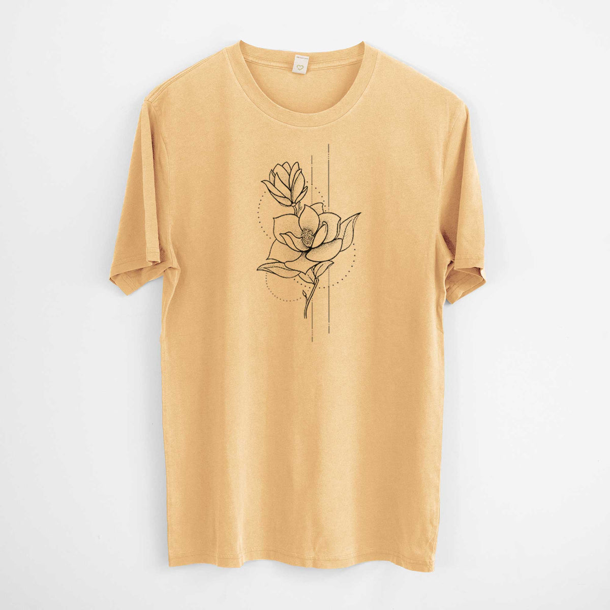 Southern Magnolia Stem -  Mineral Wash 100% Organic Cotton Short Sleeve