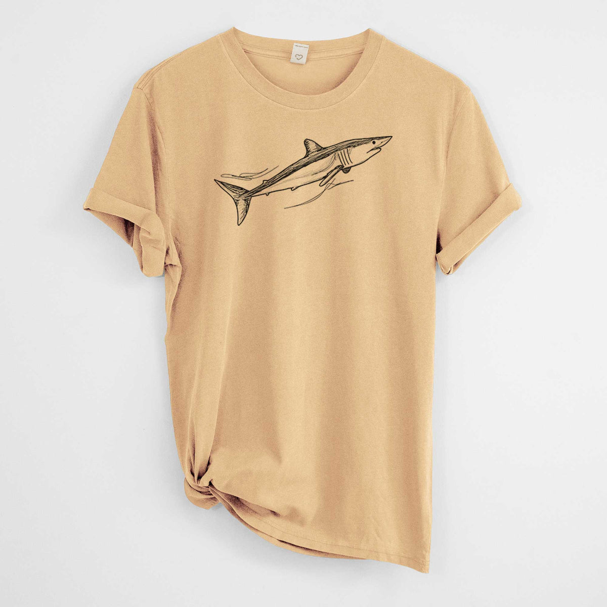 Mako Shark -  Mineral Wash 100% Organic Cotton Short Sleeve