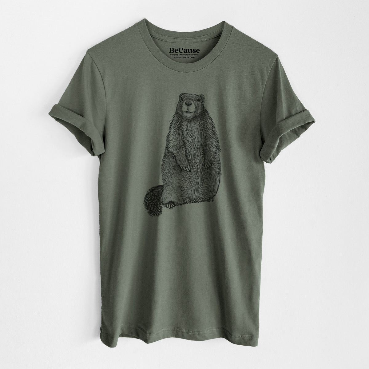 Yellow-bellied Marmot - Marmota flaviventris - Lightweight 100% Cotton Unisex Crewneck