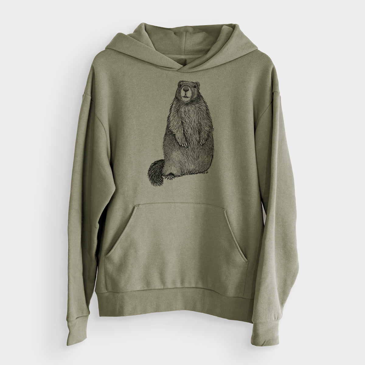 Yellow-bellied Marmot - Marmota flaviventris  - Bodega Midweight Hoodie