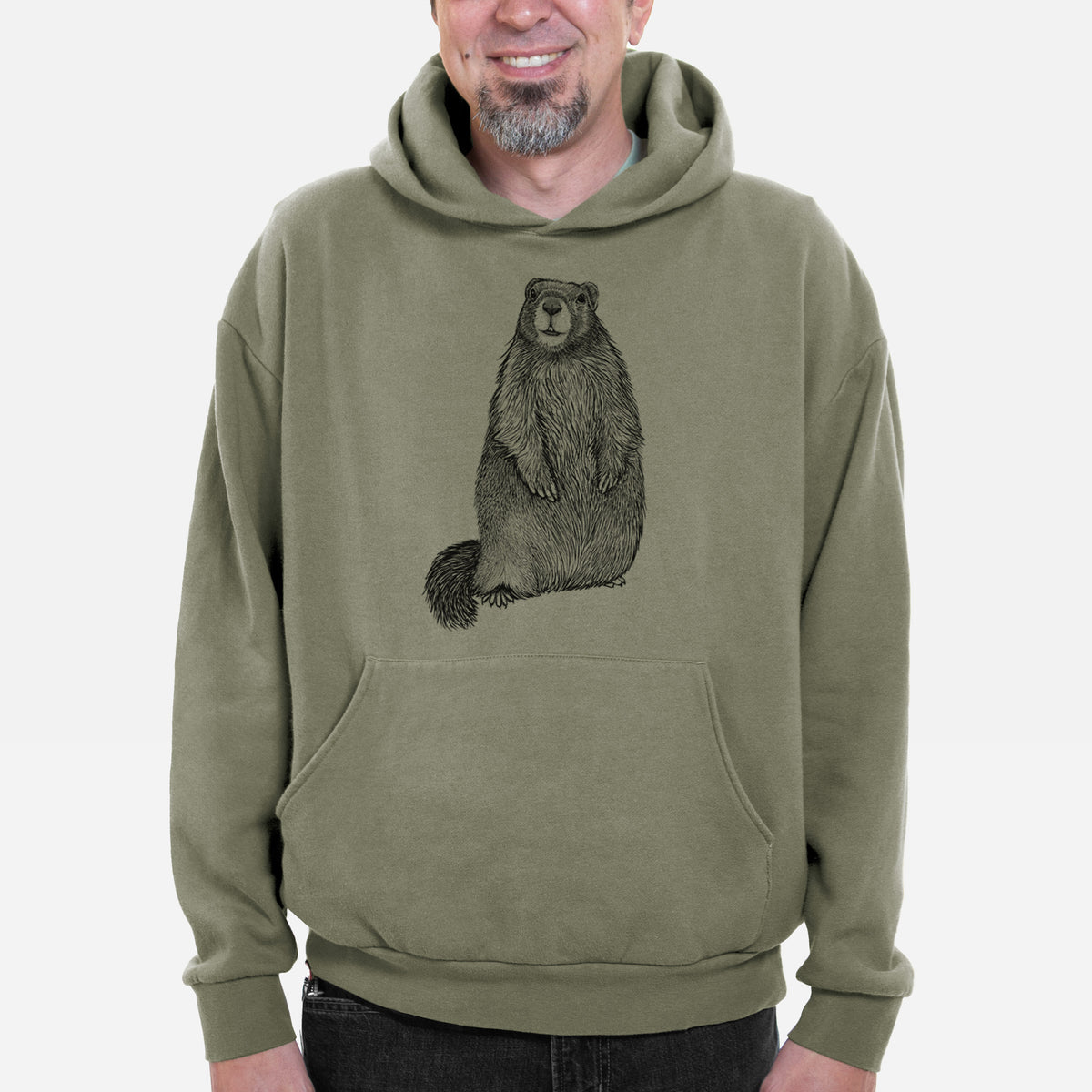 Yellow-bellied Marmot - Marmota flaviventris  - Bodega Midweight Hoodie