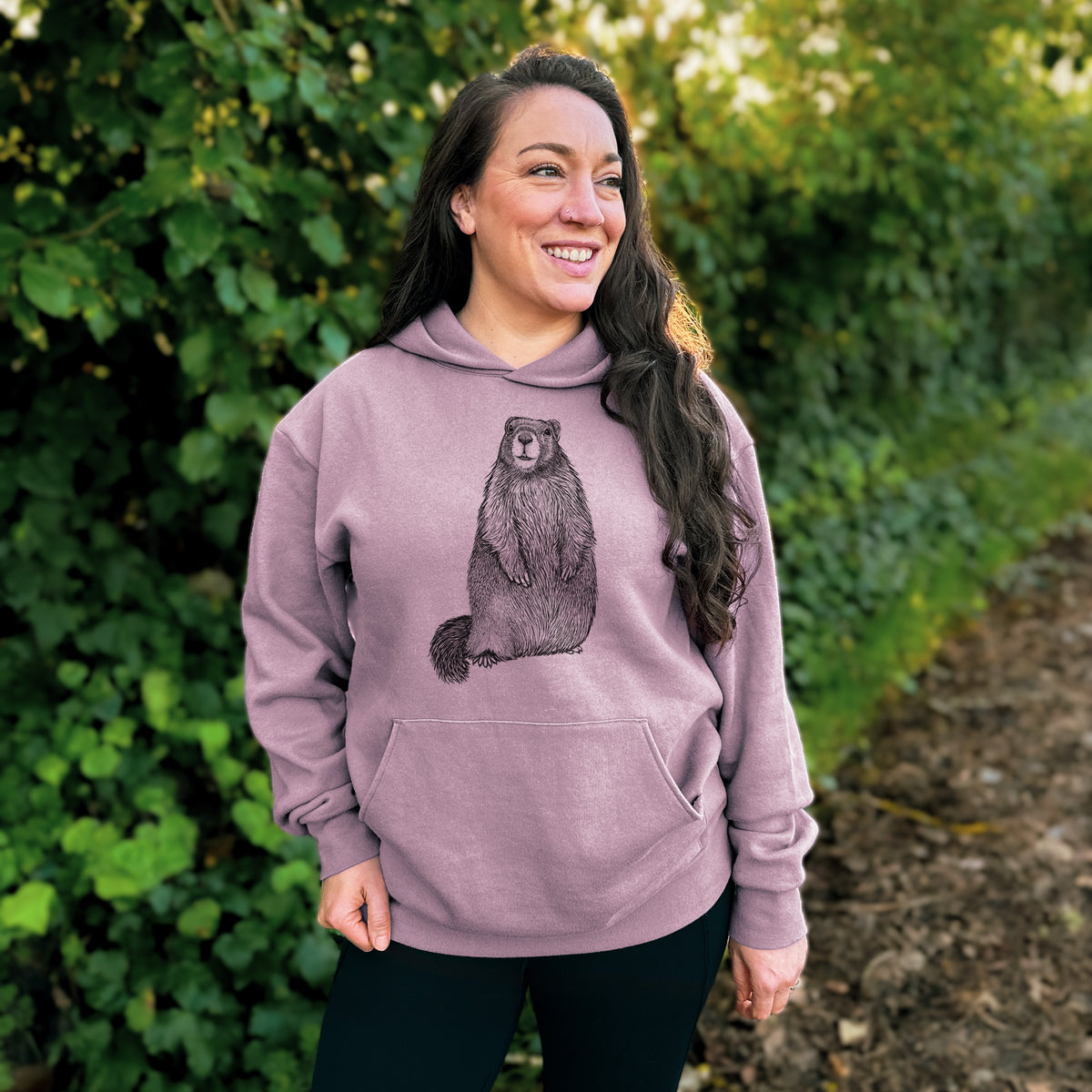 Yellow-bellied Marmot - Marmota flaviventris  - Bodega Midweight Hoodie