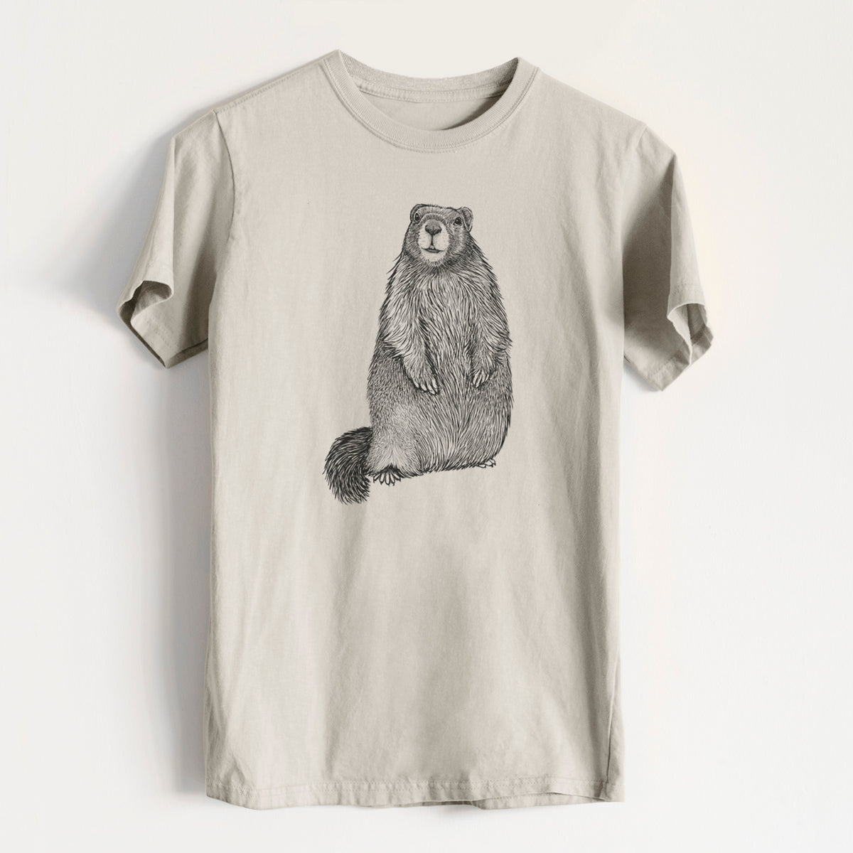 Yellow-bellied Marmot - Marmota flaviventris - Heavyweight Men&#39;s 100% Organic Cotton Tee