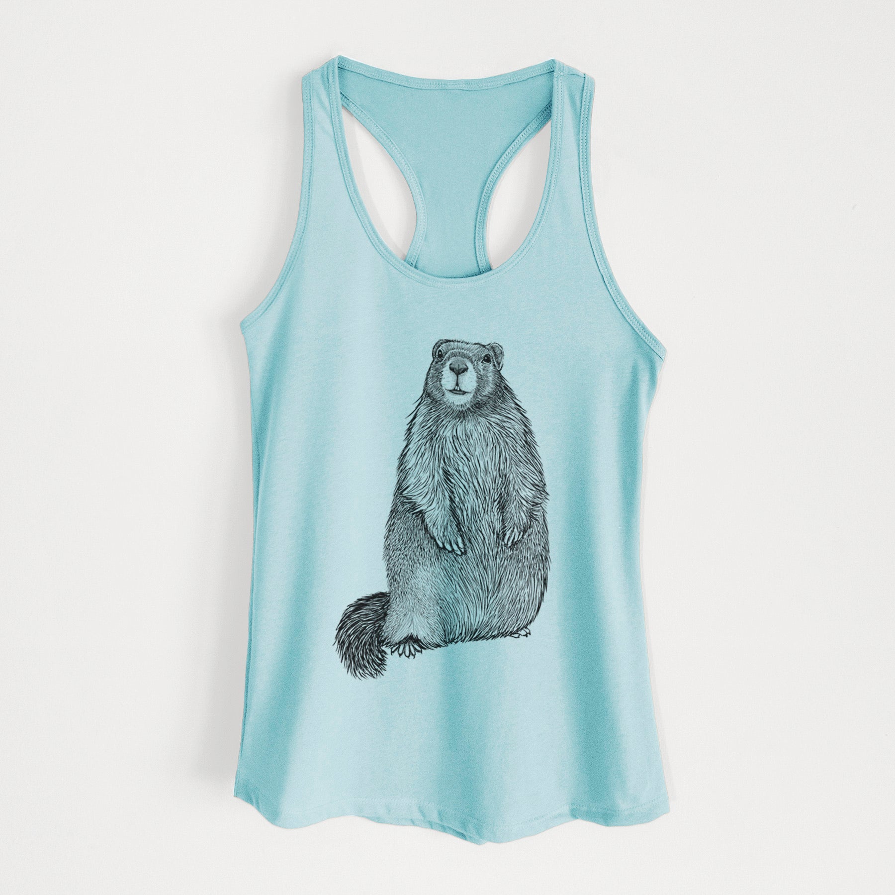 Yellow-bellied Marmot - Marmota flaviventris - Women's Racerback Tanktop