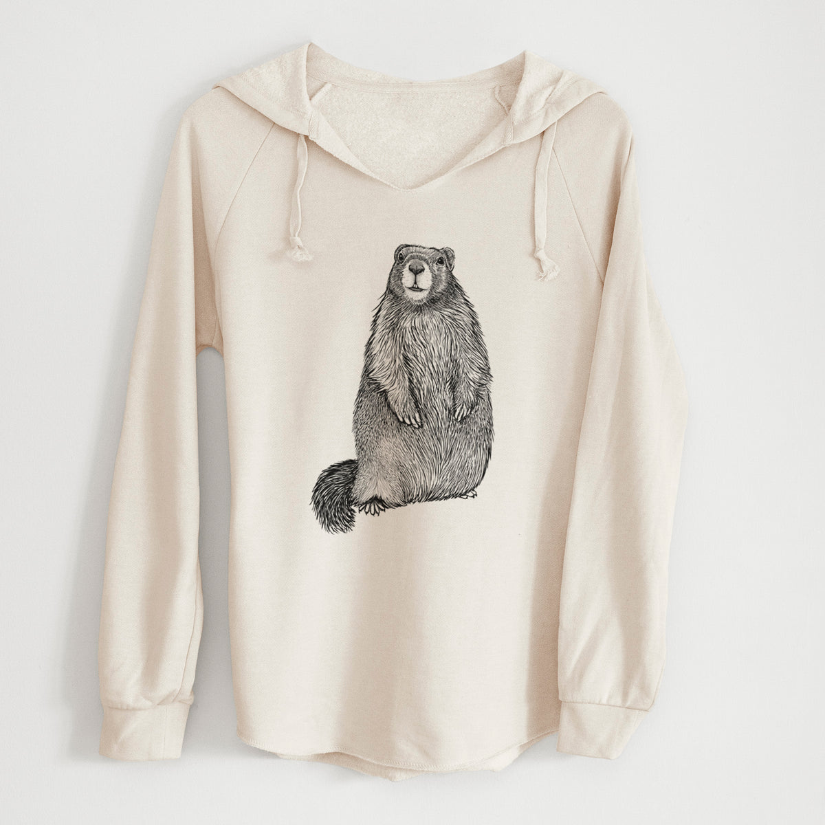 Yellow-bellied Marmot - Marmota flaviventris - Cali Wave Hooded Sweatshirt