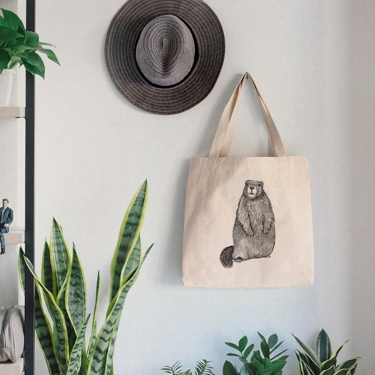 Yellow-bellied Marmot - Marmota flaviventris - Tote Bag