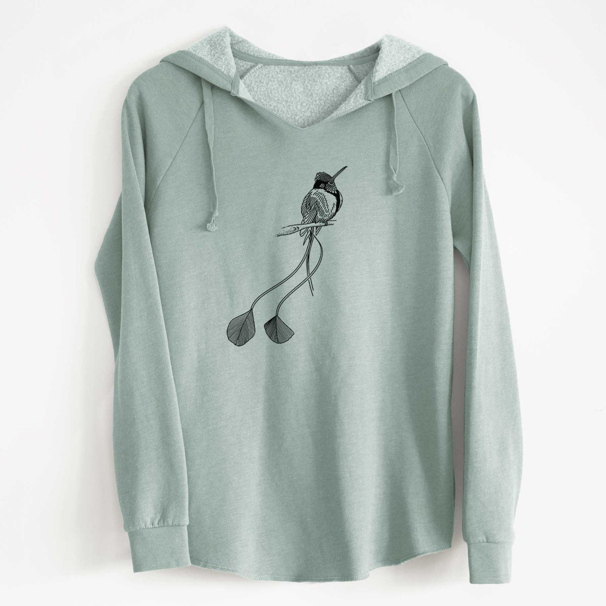 Marvelous Spatuletail Hummingbird - Cali Wave Hooded Sweatshirt