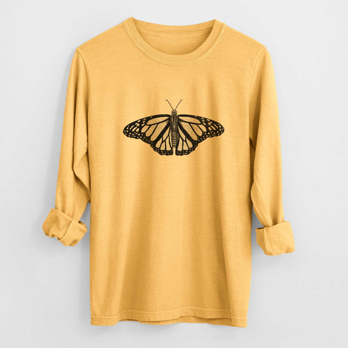 Danaus plexippus - Monarch Butterfly - Heavyweight 100% Cotton Long Sleeve