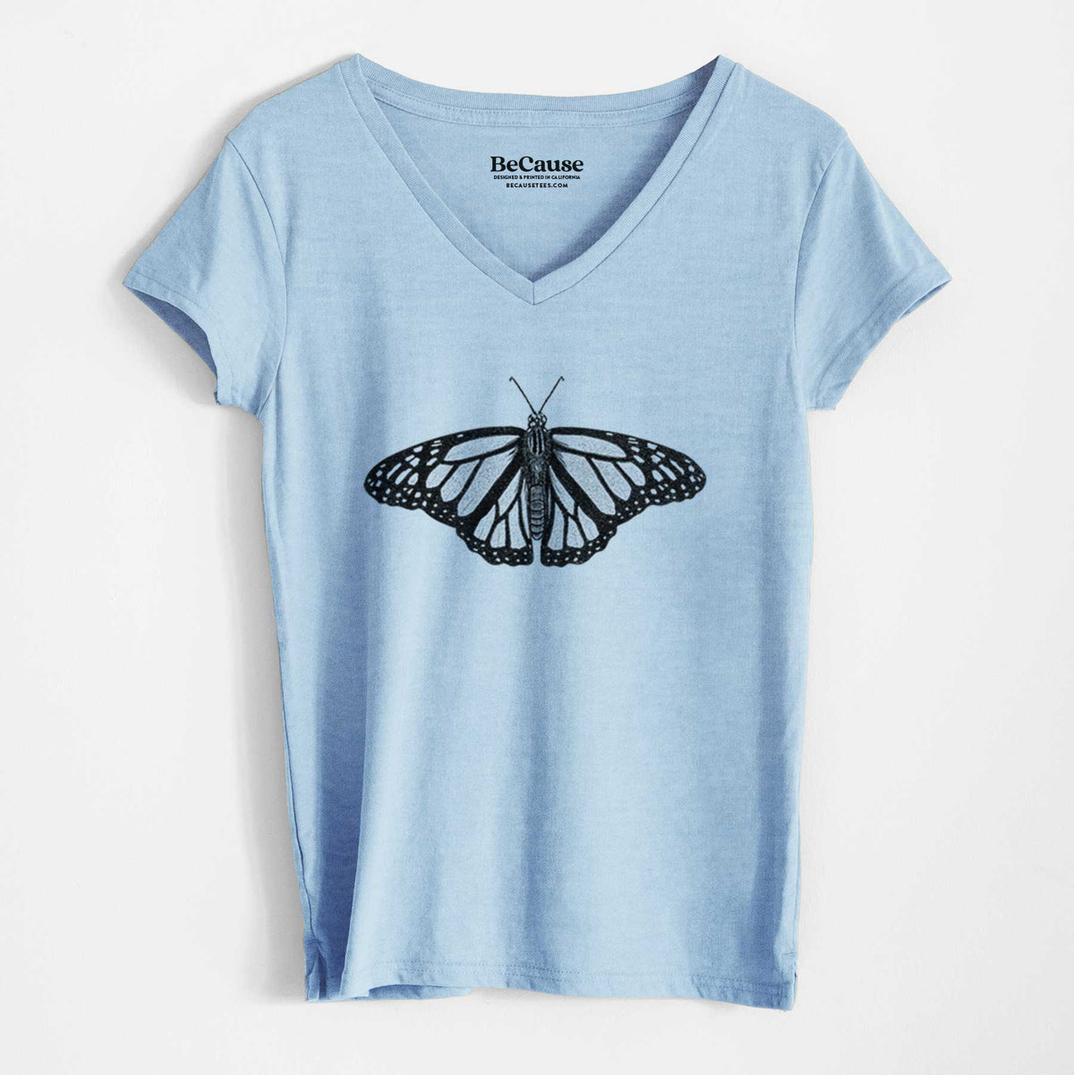Danaus plexippus - Monarch Butterfly - Women&#39;s 100% Recycled V-neck