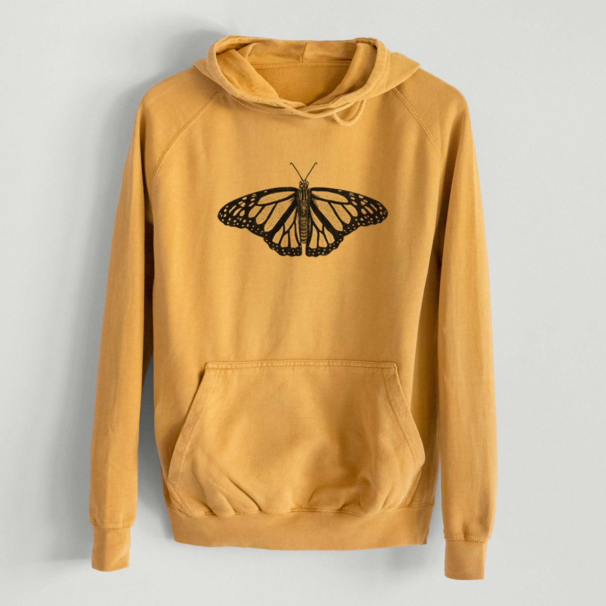 Danaus plexippus - Monarch Butterfly  - Mid-Weight Unisex Vintage 100% Cotton Hoodie