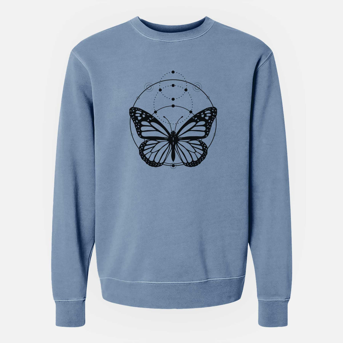 Monarch Symmetry - Unisex Pigment Dyed Crew Sweatshirt