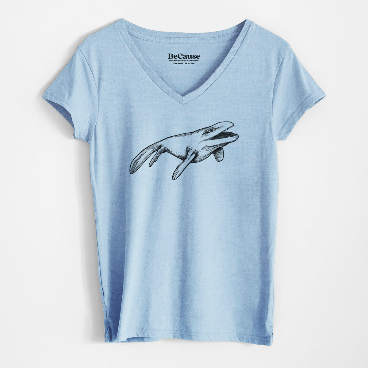 Mosasaur - Mosasaurus Hoffmani - Women&#39;s 100% Recycled V-neck