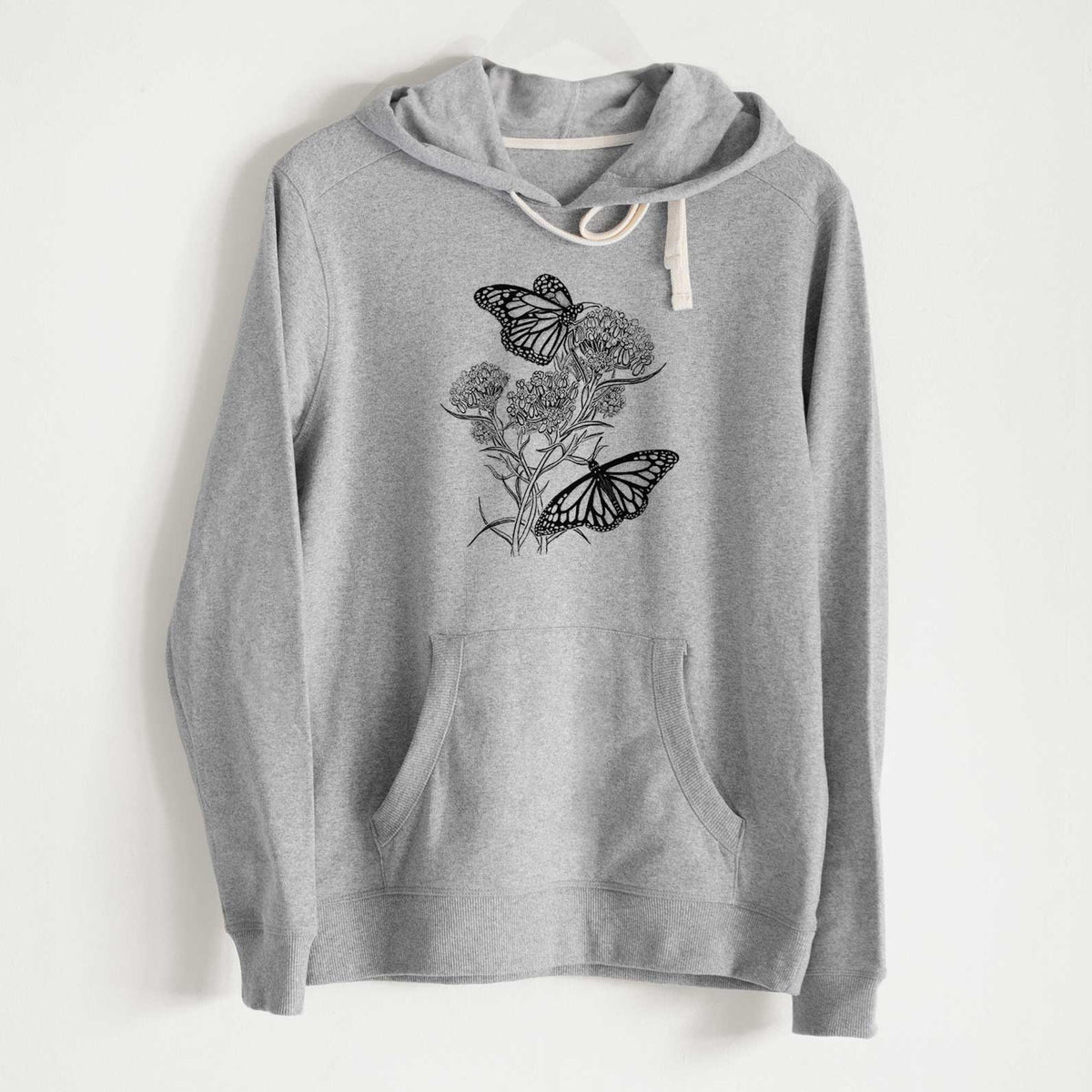 Narrowleaf Milkweed with Monarchs - Unisex Recycled Hoodie - CLOSEOUT - FINAL SALE