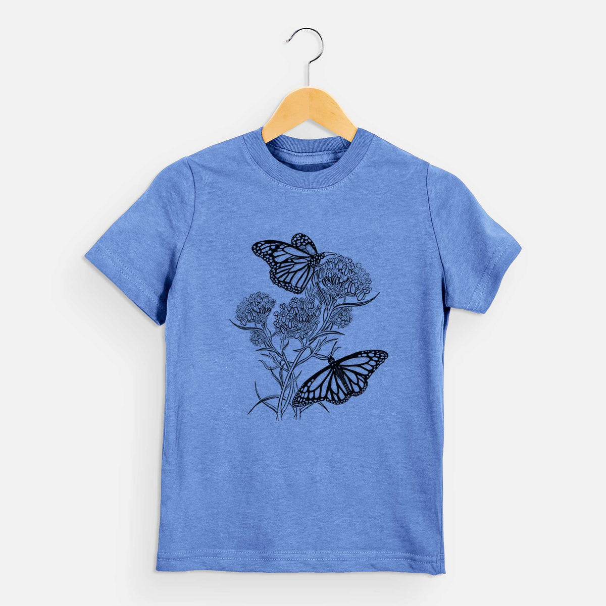 Narrowleaf Milkweed with Monarchs - Kids Shirt