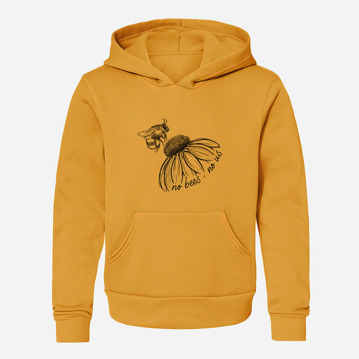 No Bees No Us - Youth Hoodie Sweatshirt