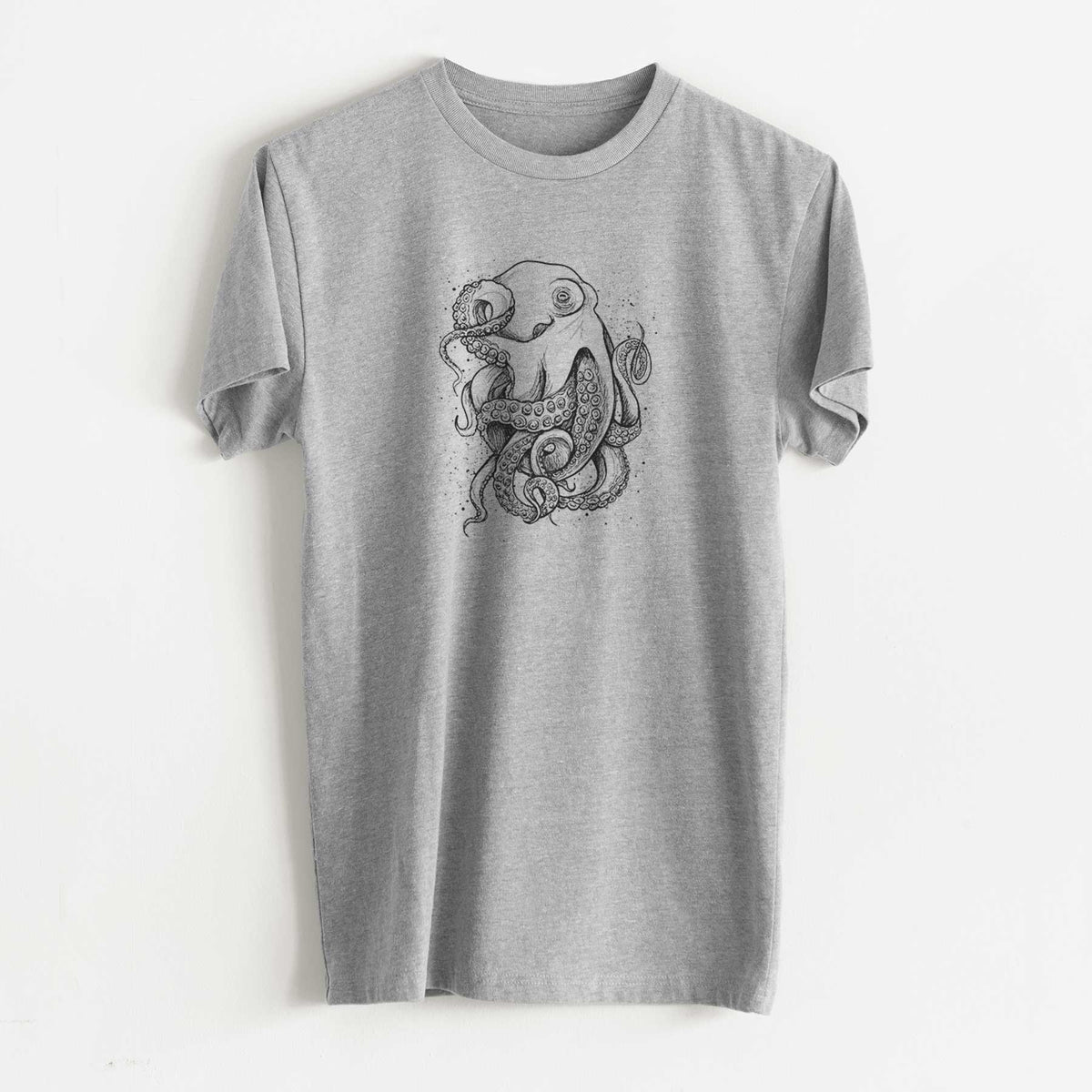 Octopus Vulgaris - Common Octopus - Unisex Recycled Eco Tee  - CLOSEOUT - FINAL SALE