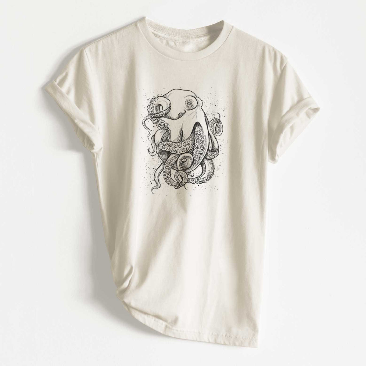 Octopus Vulgaris - Common Octopus - Unisex Recycled Eco Tee  - CLOSEOUT - FINAL SALE