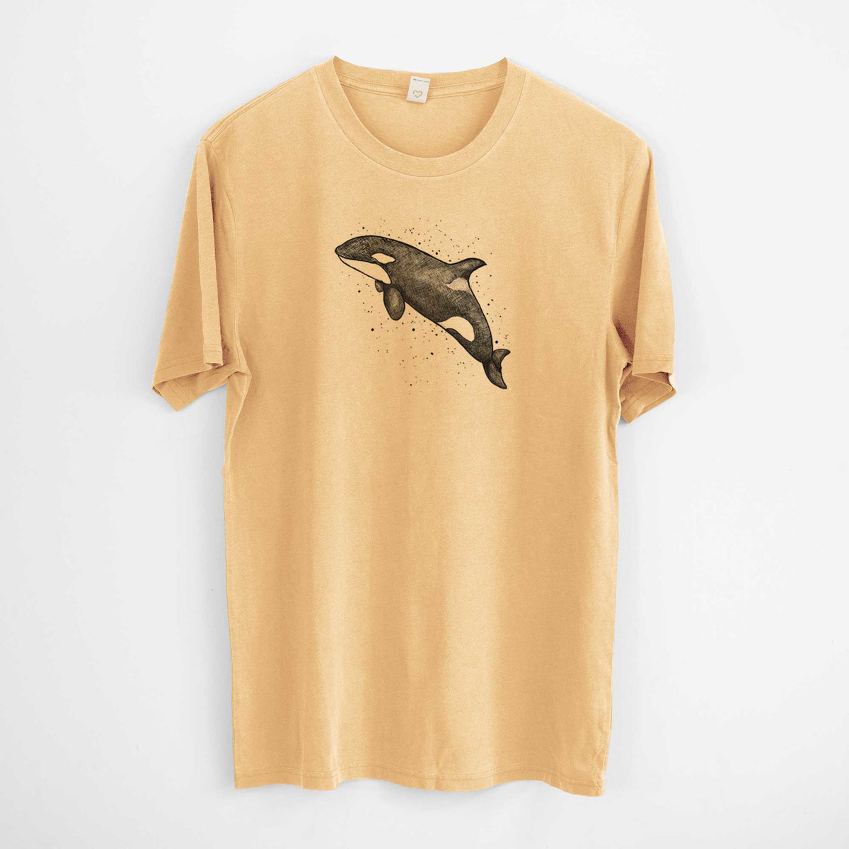 Orca Whale -  Mineral Wash 100% Organic Cotton Short Sleeve