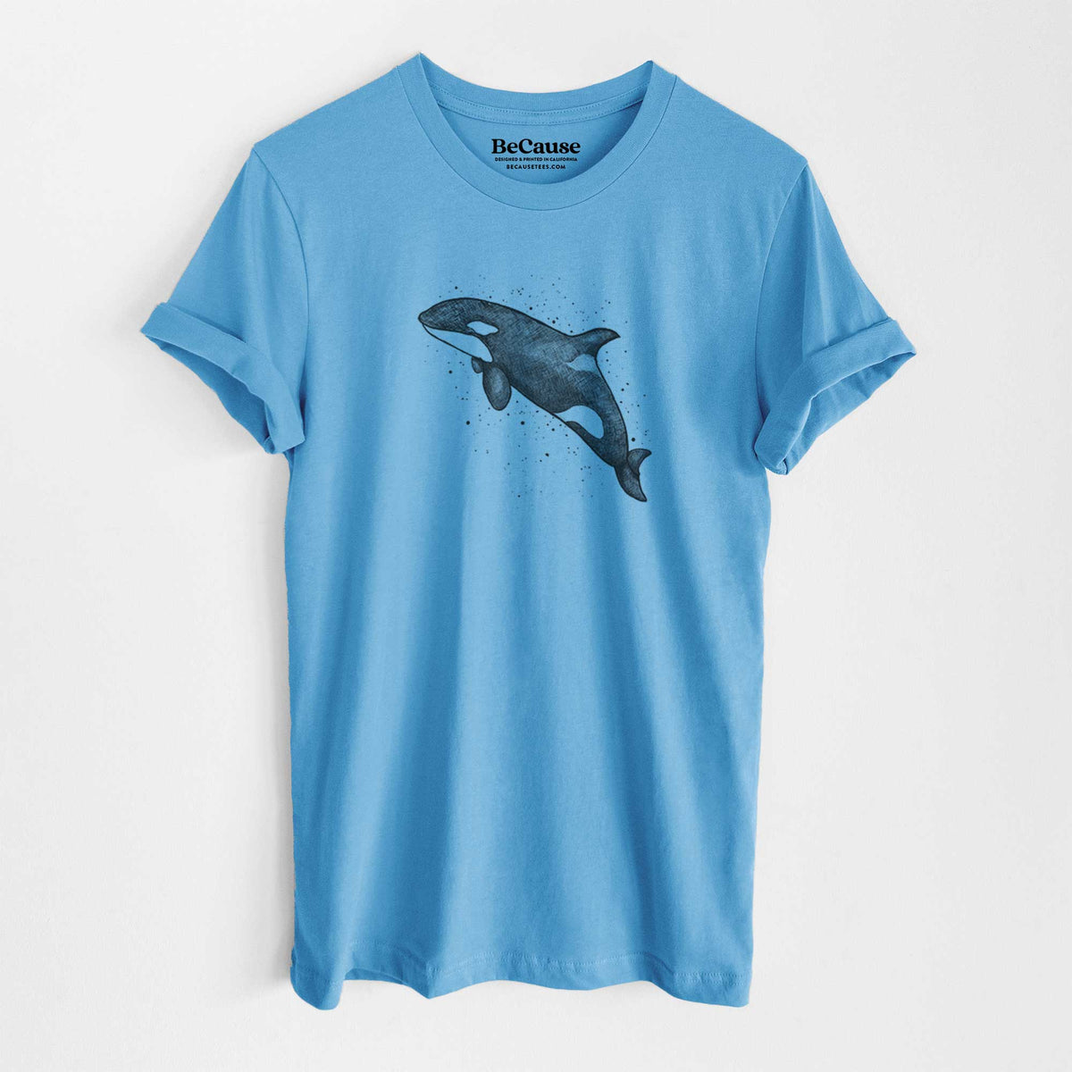 Orca Whale - Lightweight 100% Cotton Unisex Crewneck