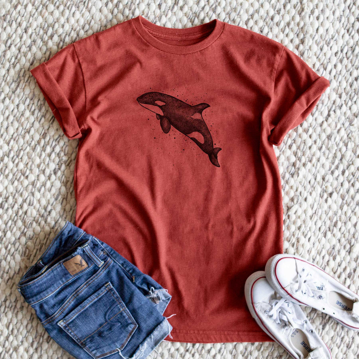 Orca Whale - Unisex Recycled Eco Tee  - CLOSEOUT - FINAL SALE