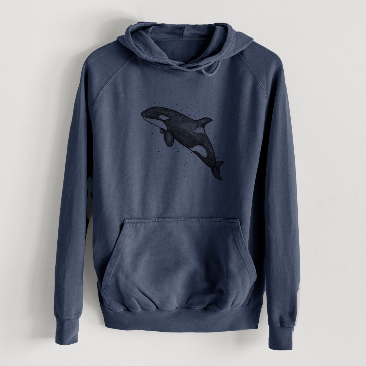 Orca Whale  - Mid-Weight Unisex Vintage 100% Cotton Hoodie
