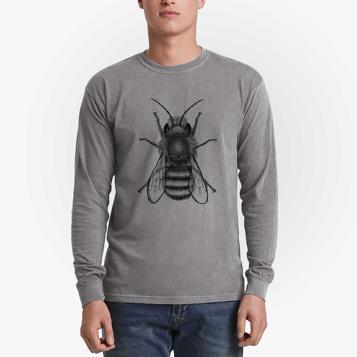 Osmia Bicornis - Red Mason Bee - Heavyweight 100% Cotton Long Sleeve