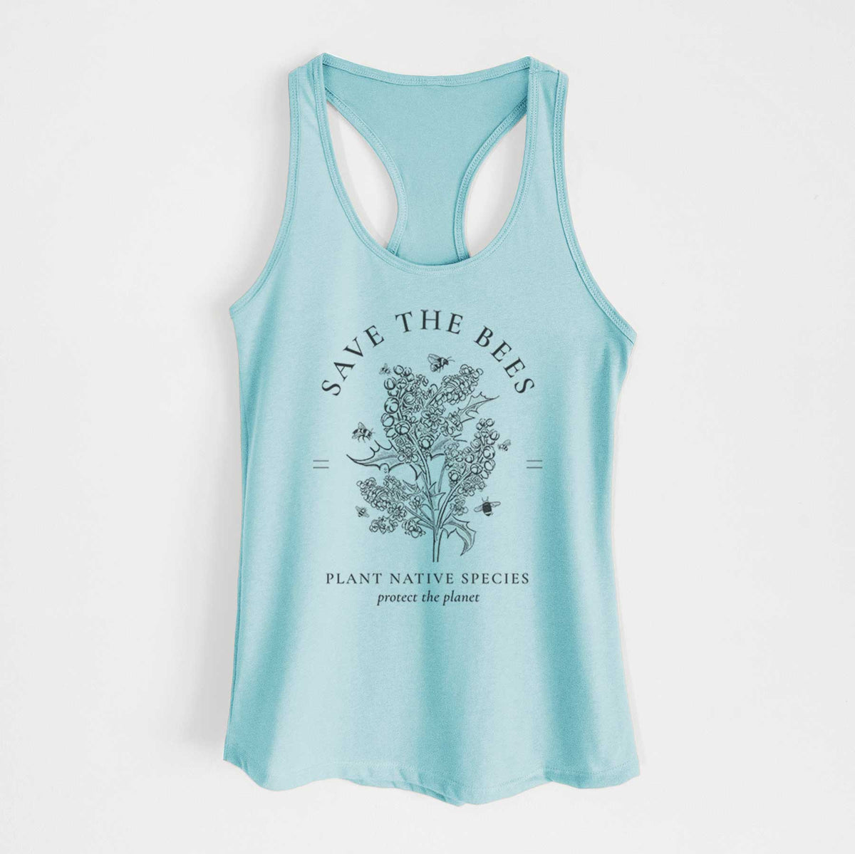 Save the Bees - Plant Native Species - Women&#39;s Racerback Tanktop