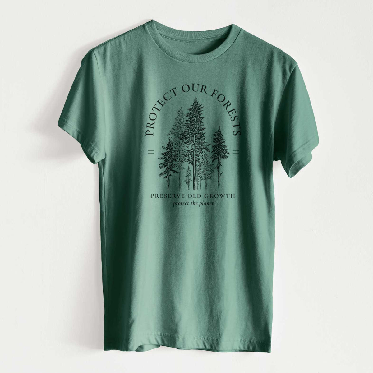 Protect our Forests - Preserve Old Growth - Unisex Recycled Eco Tee  - CLOSEOUT - FINAL SALE