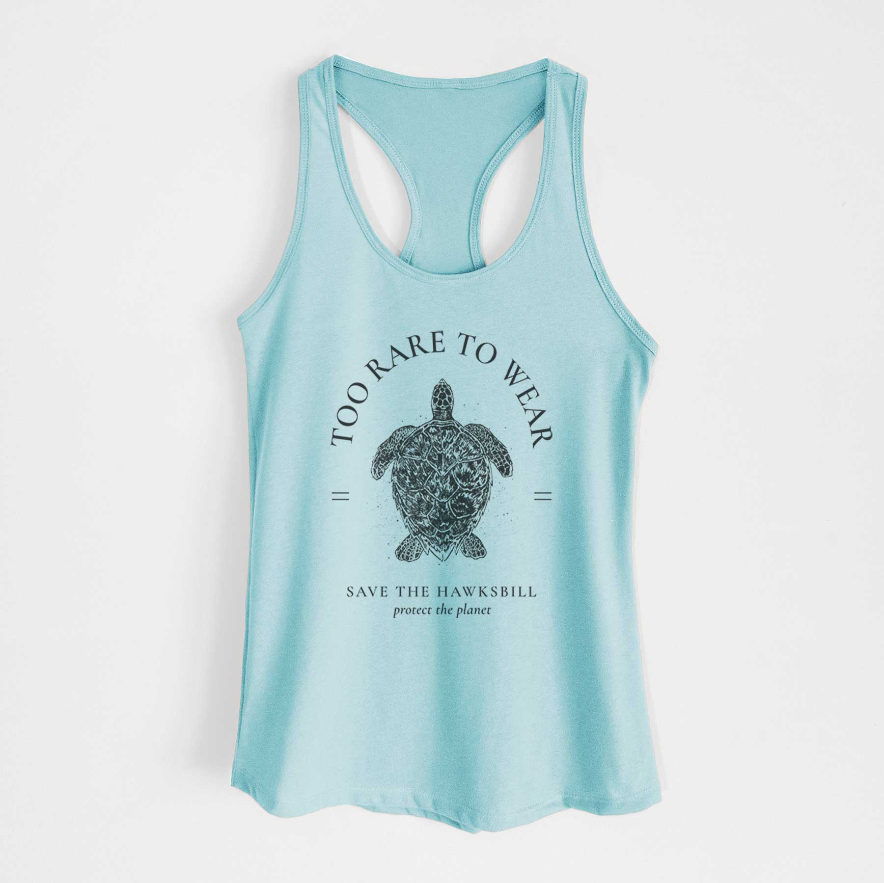 Too Rare to Wear - Save the Hawksbill - Women's Racerback Tanktop