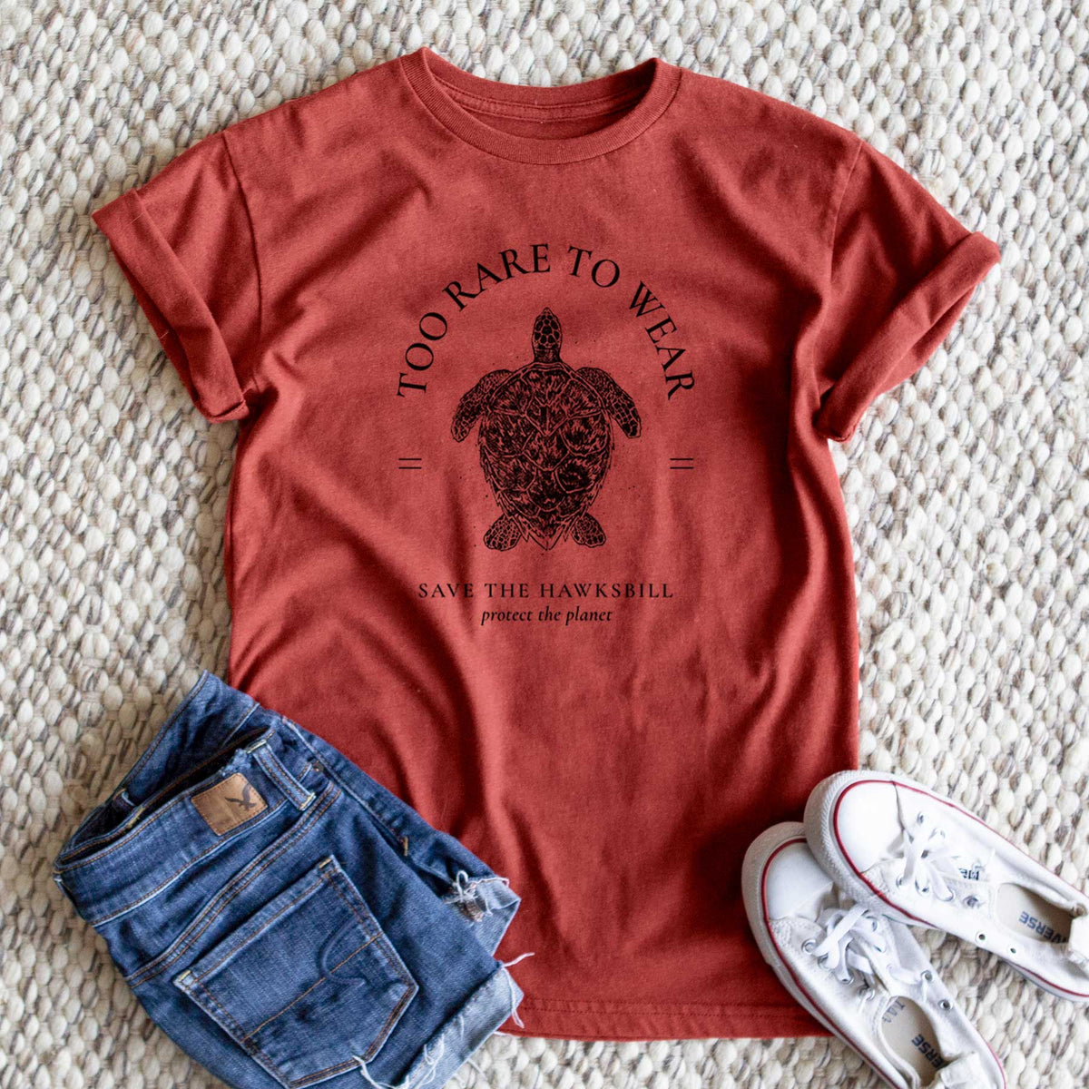 Too Rare to Wear - Save the Hawksbill - Unisex Recycled Eco Tee  - CLOSEOUT - FINAL SALE