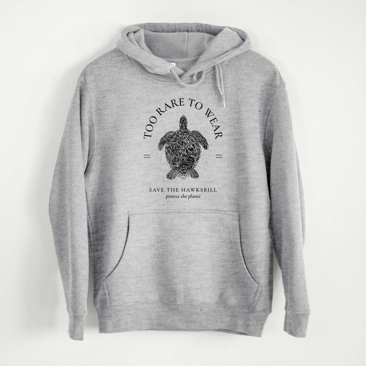 Too Rare to Wear - Save the Hawksbill  - Mid-Weight Unisex Premium Blend Hoodie