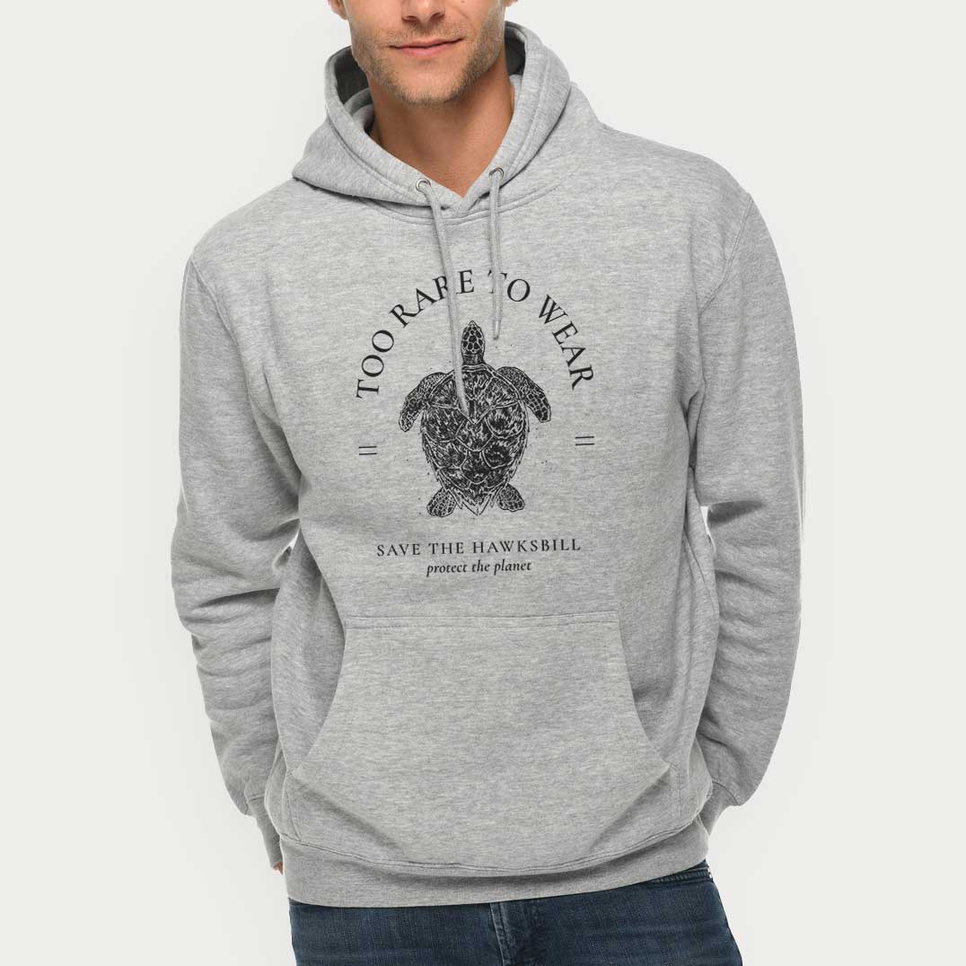 Too Rare to Wear - Save the Hawksbill  - Mid-Weight Unisex Premium Blend Hoodie