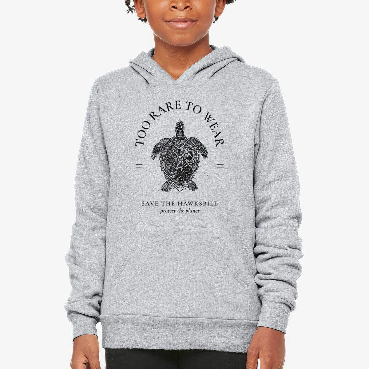 Too Rare to Wear - Save the Hawksbill - Youth Hoodie Sweatshirt