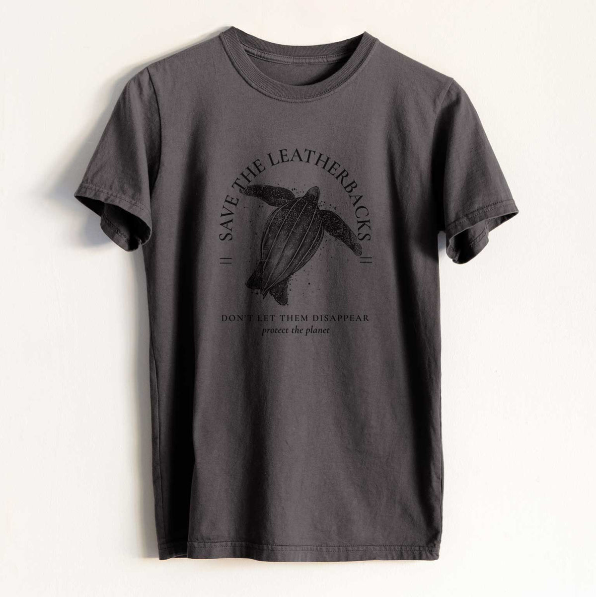 Save the Leatherbacks - Don&#39;t Let Them Disappear - Heavyweight Men&#39;s 100% Organic Cotton Tee