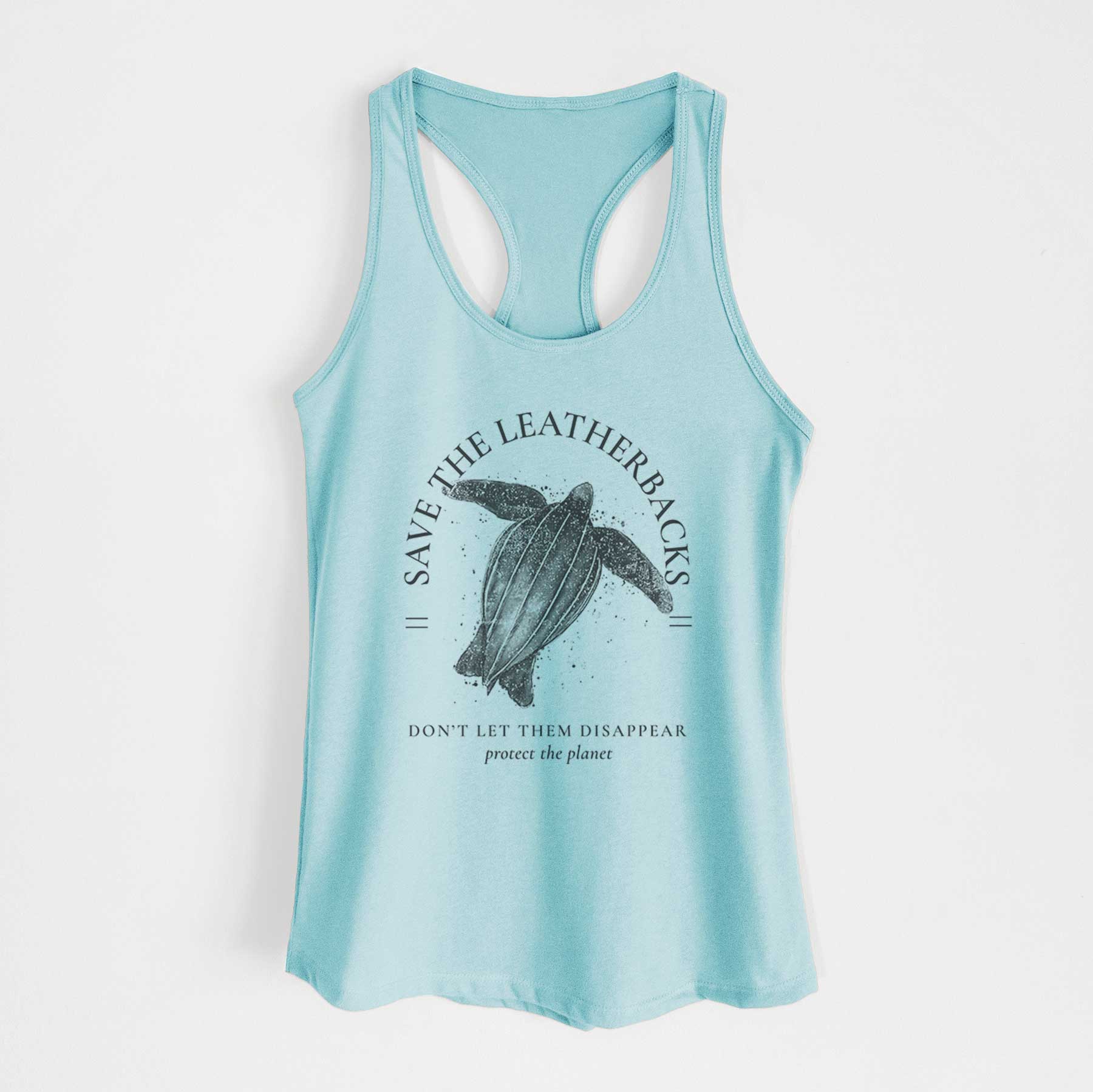Save the Leatherbacks - Don't Let Them Disappear - Women's Racerback Tanktop