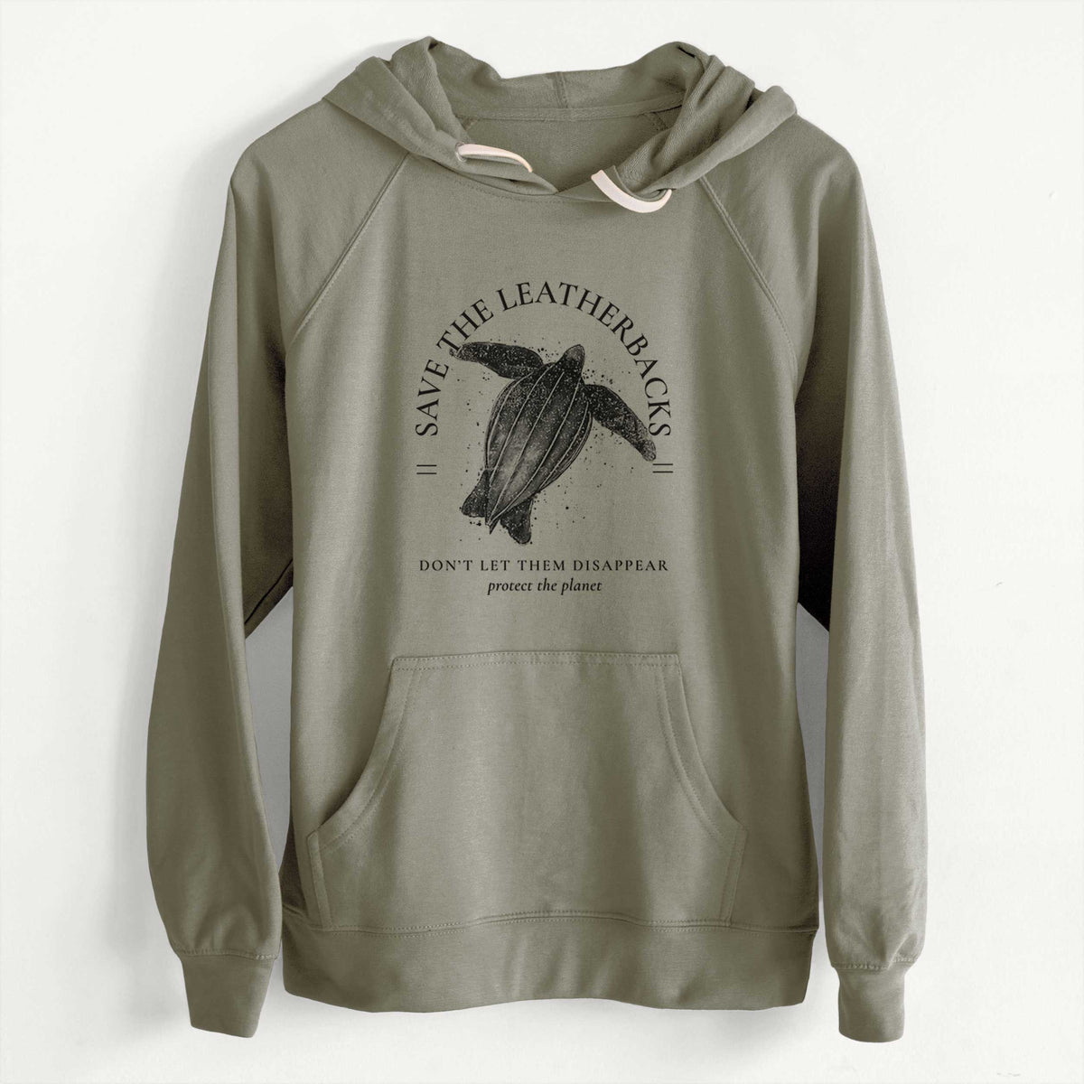 Save the Leatherbacks - Don&#39;t Let Them Disappear  - Slim Fit Loopback Terry Hoodie