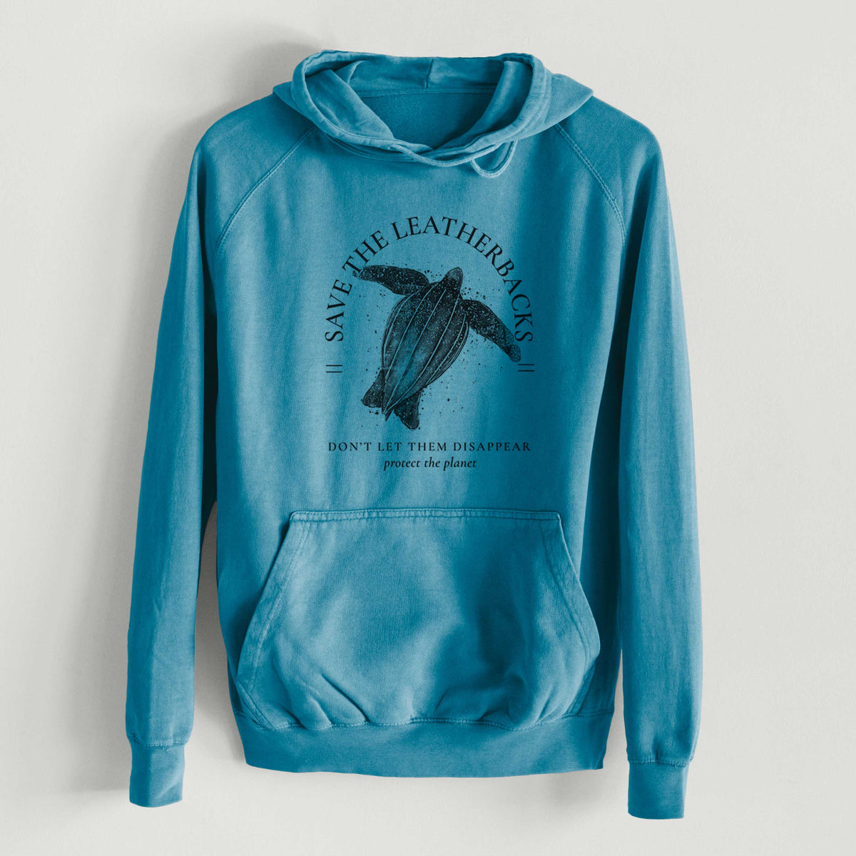 Save the Leatherbacks - Don&#39;t Let Them Disappear  - Mid-Weight Unisex Vintage 100% Cotton Hoodie