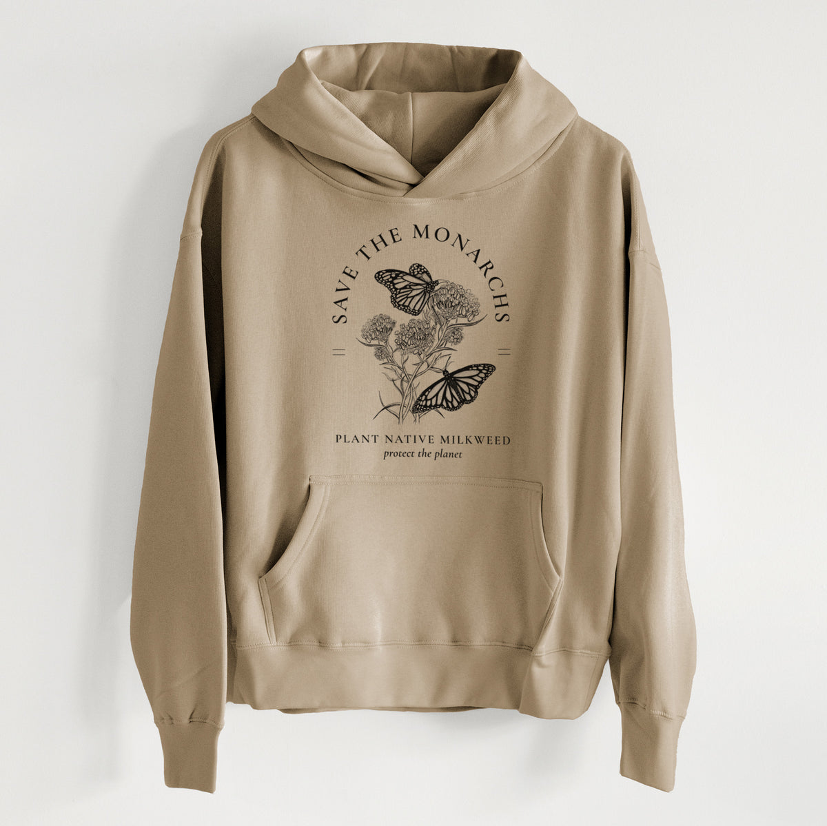 Save the Monarchs - Plant Native Milkweed - Women&#39;s Heavyweight Relaxed Hoodie