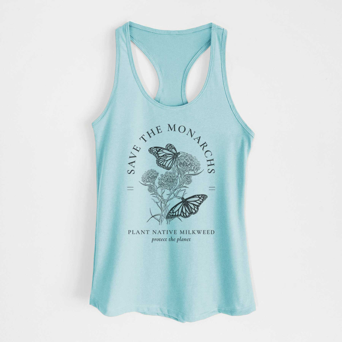 Save the Monarchs - Plant Native Milkweed - Women&#39;s Racerback Tanktop