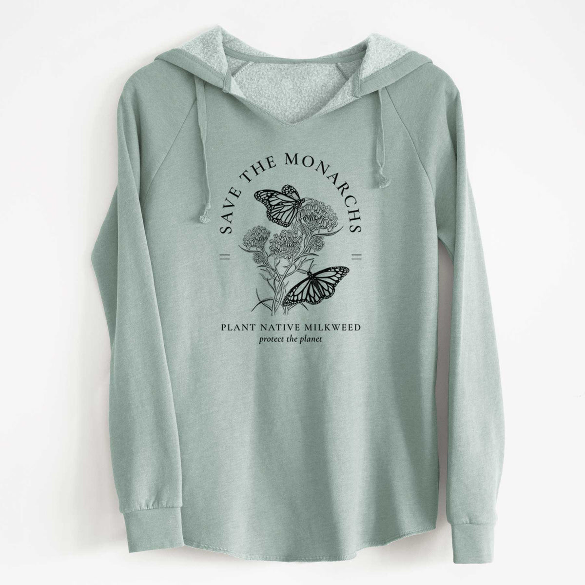 Save the Monarchs - Plant Native Milkweed - Cali Wave Hooded Sweatshirt