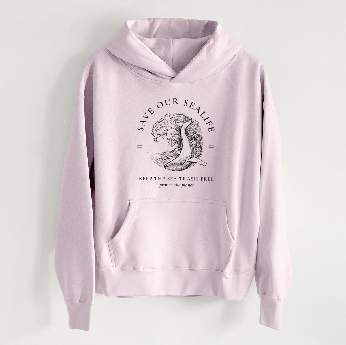 Save our Sealife - Keep the Sea Trash-Free - Women&#39;s Heavyweight Relaxed Hoodie