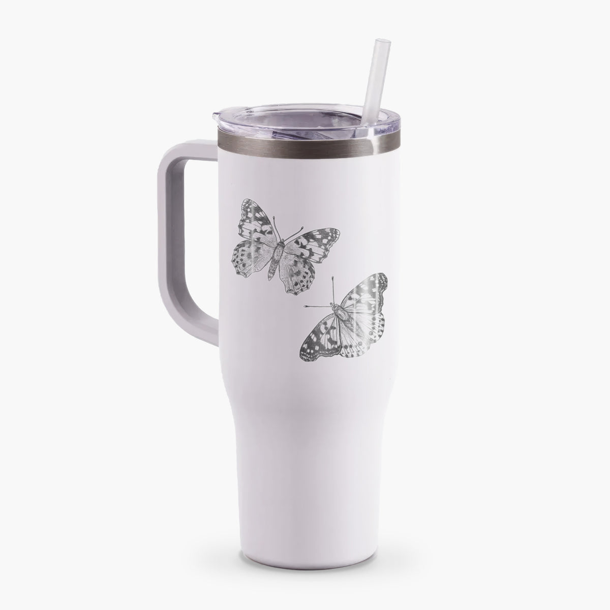 Painted Lady Butterflies - 40oz Tumbler with Handle