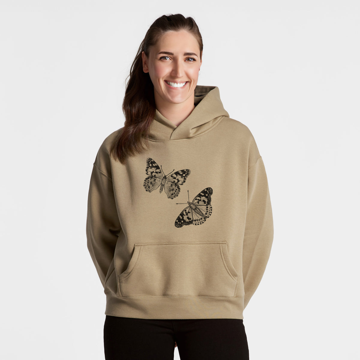 Painted Lady Butterflies - Women&#39;s Heavyweight Relaxed Hoodie