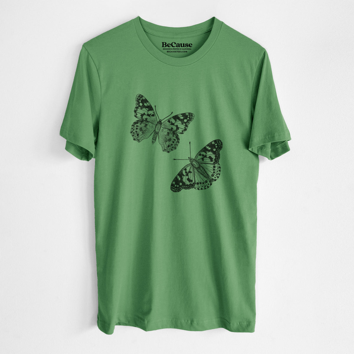 Painted Lady Butterflies - Lightweight 100% Cotton Unisex Crewneck