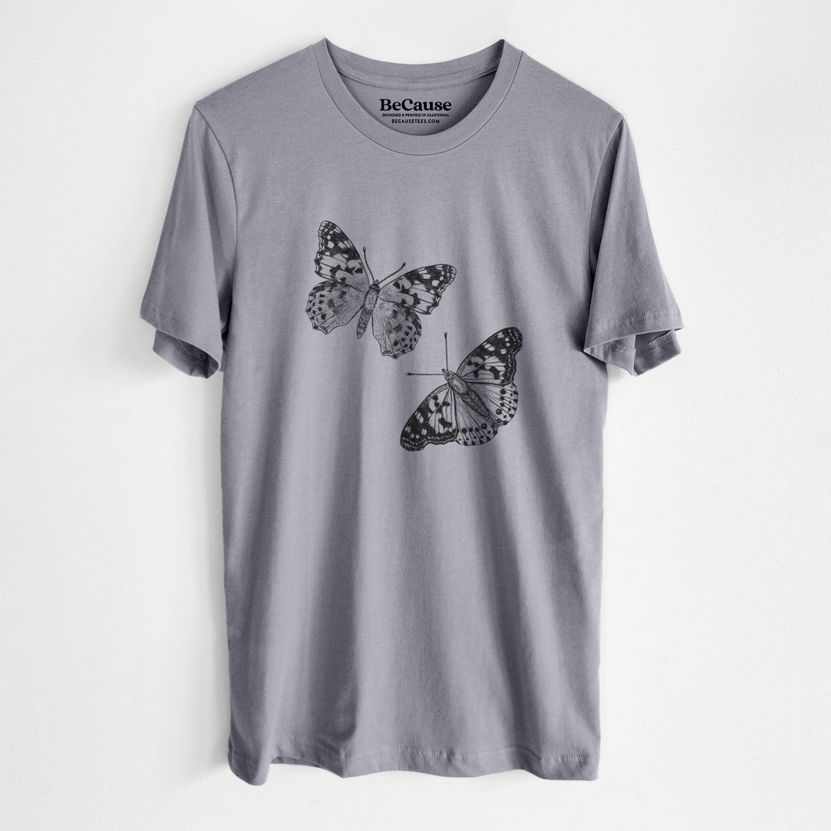 Painted Lady Butterflies - Lightweight 100% Cotton Unisex Crewneck