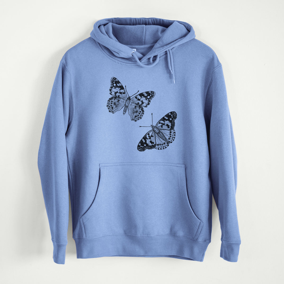Painted Lady Butterflies  - Mid-Weight Unisex Premium Blend Hoodie