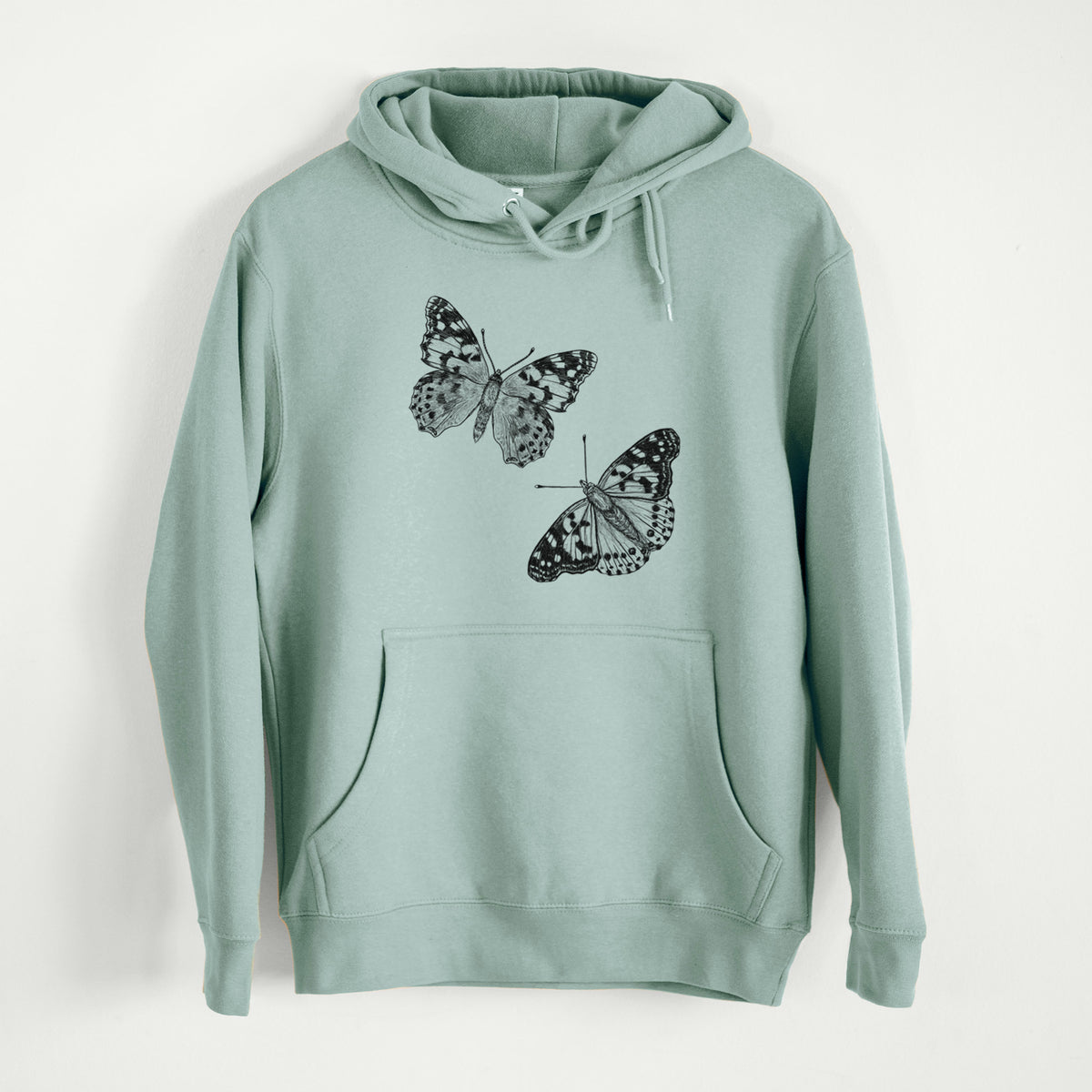 Painted Lady Butterflies  - Mid-Weight Unisex Premium Blend Hoodie