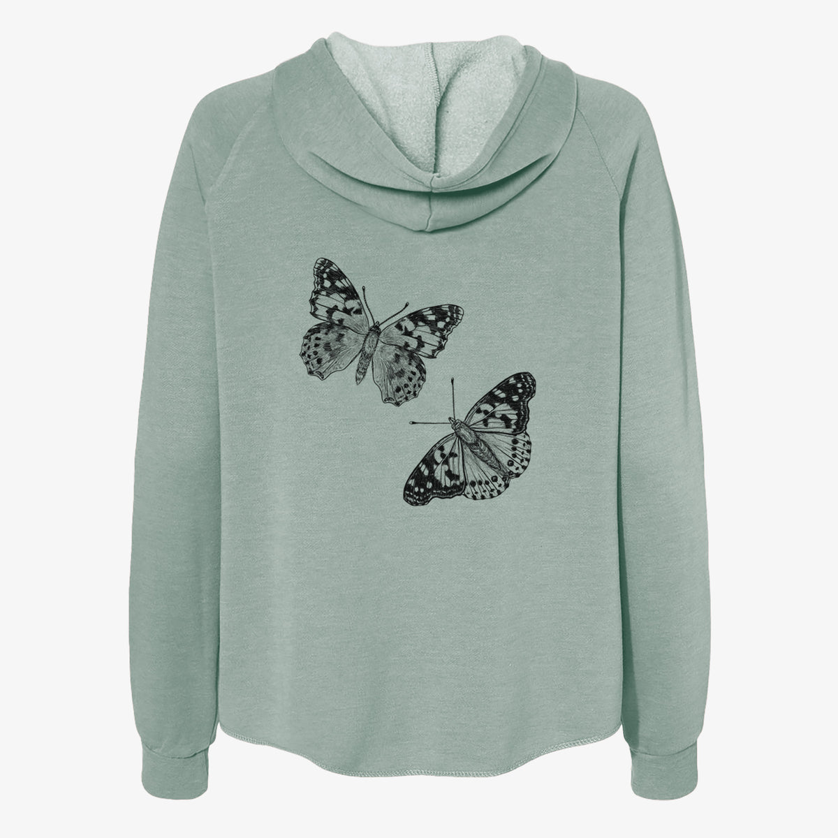 Painted Lady Butterflies - Women&#39;s Cali Wave Zip-Up Sweatshirt